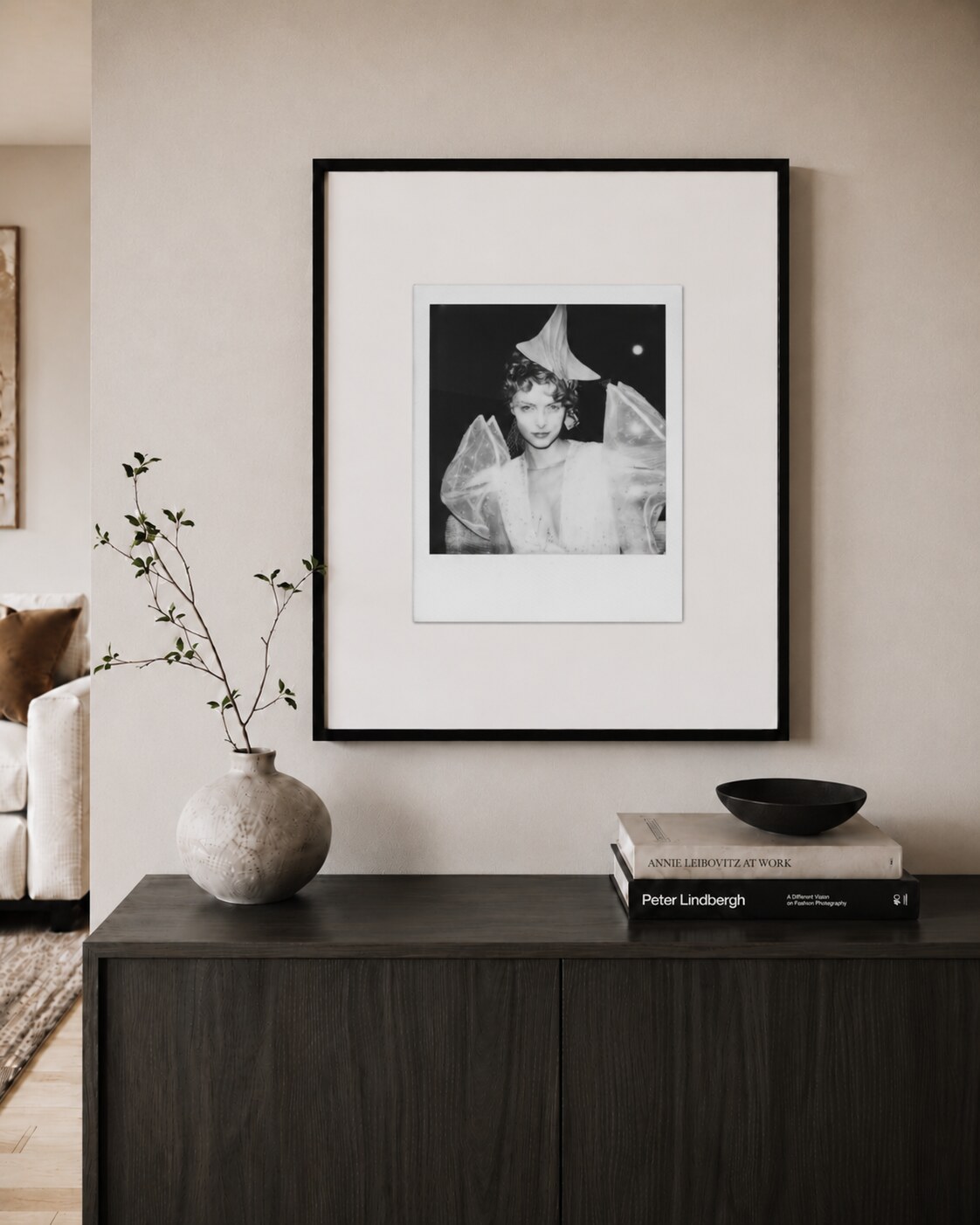 Tirage encadré présenté dans un intérieur